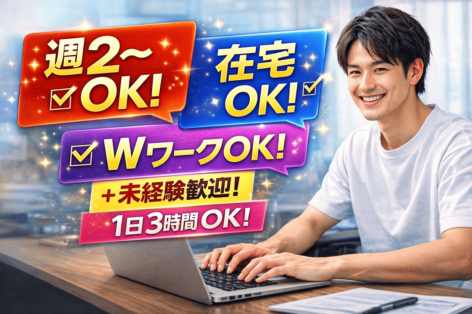 オフィスジョブ求人のメールオペレーター／管理者／サイト運営求人（バイト・アルバイト）